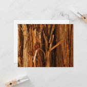 Cedar Textured Wooden Bark look Kaart (Voorkant / Achterkant in situ)