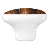 Cedar Textured Wooden Bark look Keramische Knop (Zijkant)
