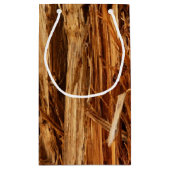 Cedar Textured Wooden Bark look Klein Cadeauzakje (Achterkant)