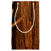 Cedar Textured Wooden Bark look Klein Cadeauzakje (Voorkant)