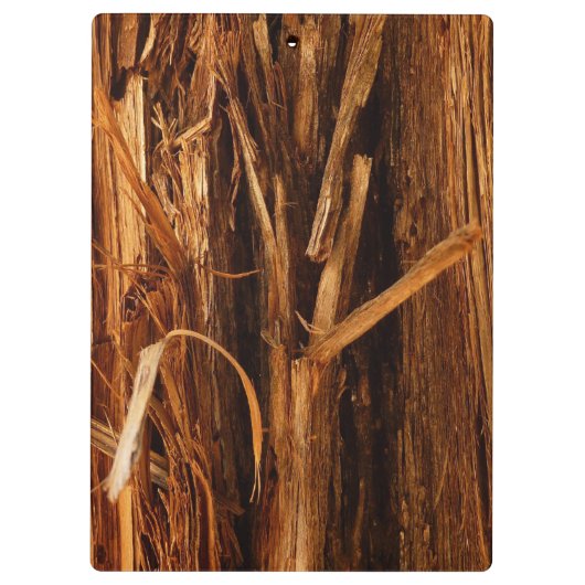 Cedar Textured Wooden Bark look Klembord (Achterkant)