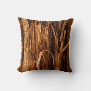 Cedar Textured Wooden Bark look Kussen