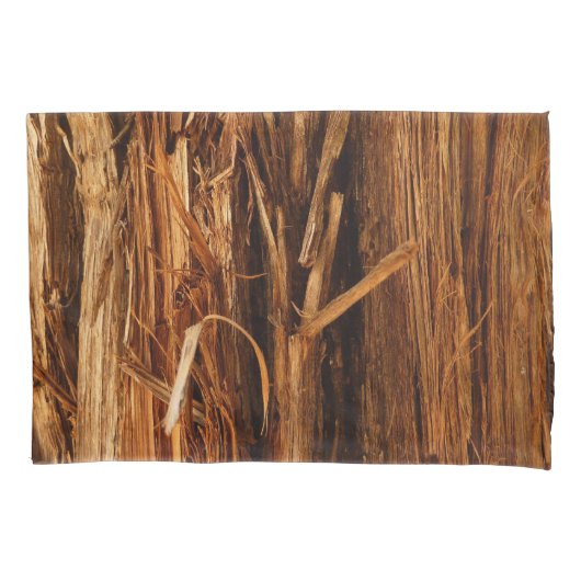 Cedar Textured Wooden Bark look Kussensloop (Voorkant)