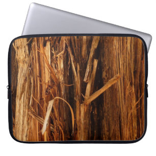 Cedar Textured Wooden Bark look Laptop Sleeve