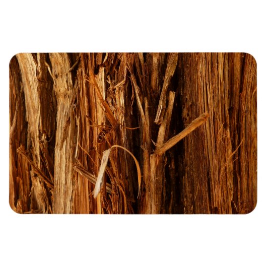 Cedar Textured Wooden Bark look Magneet (Horizontaal)