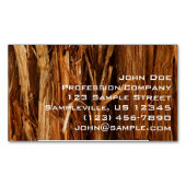 Cedar Textured Wooden Bark look Magnetisch Visitekaartje (Voorkant)
