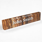 Cedar Textured Wooden Bark look Naambordje