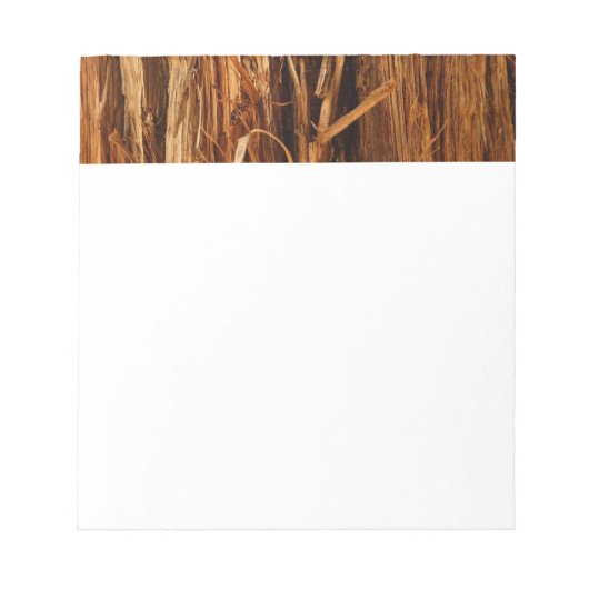Cedar Textured Wooden Bark look Notitieblok (Voorkant)