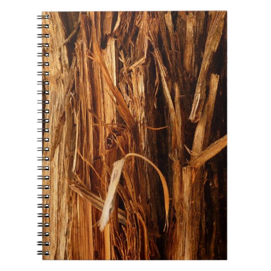 Cedar Textured Wooden Bark look Notitieboek (Voorkant)