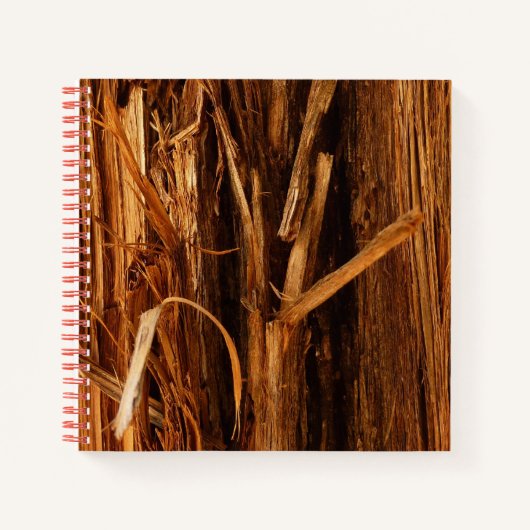 Cedar Textured Wooden Bark look Notitieboek (Voorkant)