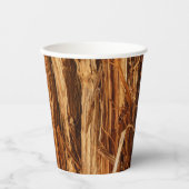 Cedar Textured Wooden Bark look Papieren Bekers (Voorkant)