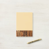 Cedar Textured Wooden Bark look Post-it® Notes (Op bureau)