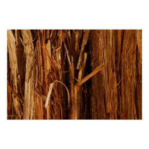 Cedar Textured Wooden Bark look Poster