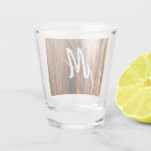 Cedar Textured Wooden Bark look Shot Glas (Achterkant)