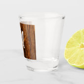 Cedar Textured Wooden Bark look Shot Glas (Rechts)