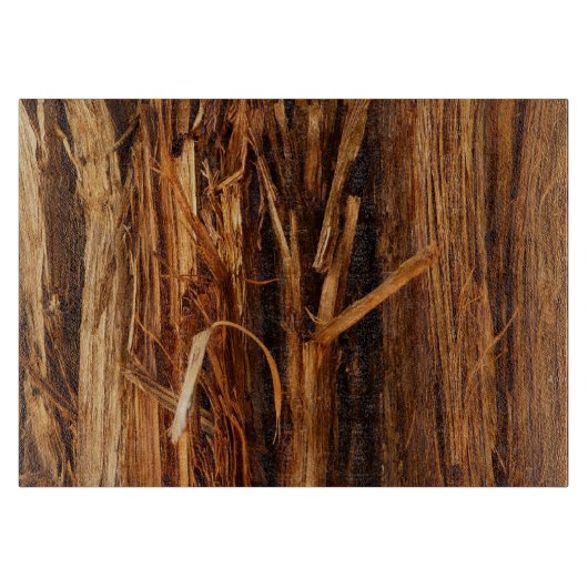 Cedar Textured Wooden Bark look Snijplank (Voorkant)