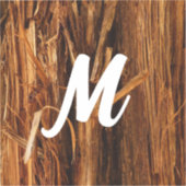 Cedar Textured Wooden Bark look Sticker (Voorkant)