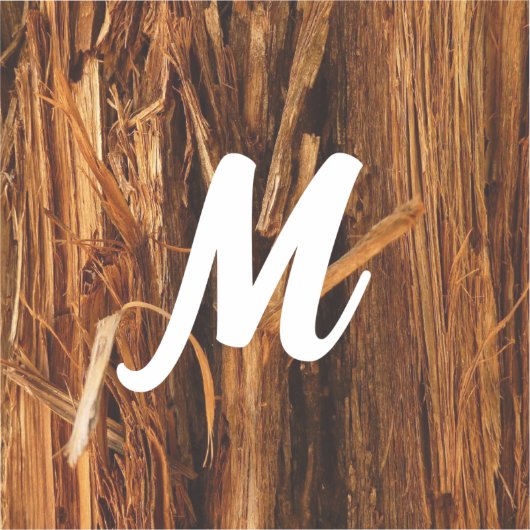 Cedar Textured Wooden Bark look Sticker (Voorkant)