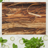 Cedar Textured Wooden Bark look Theedoek (Gevouwen)