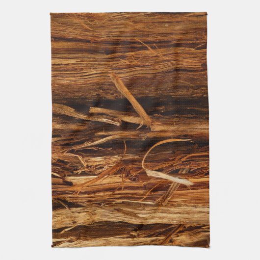 Cedar Textured Wooden Bark look Theedoek (Verticaal)
