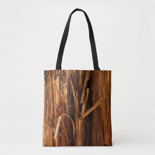 Cedar Textured Wooden Bark look Tote Bag (Voorkant)