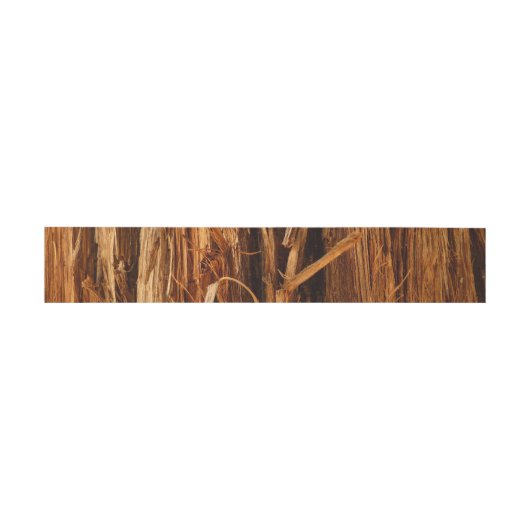 Cedar Textured Wooden Bark look Uitnodigingen Wikkel (Vlak)