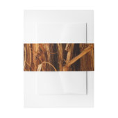Cedar Textured Wooden Bark look Uitnodigingen Wikkel (Voorkant Voorbeeld)