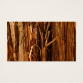 Cedar Textured Wooden Bark look Visitekaartje (Achterkant)