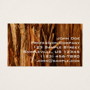 Cedar Textured Wooden Bark look Visitekaartje