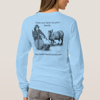 Cedar Uitzicht Boerderij dat uit de schaap stroomt T-shirt