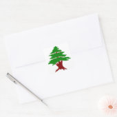 Cedar van Libanon Vierkante Sticker (Envelop)