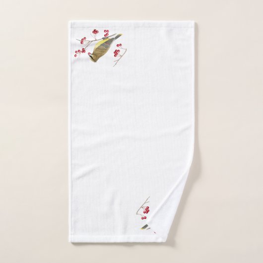 Cedar Waxing Bird Art Bad Handdoek (Handdoek)