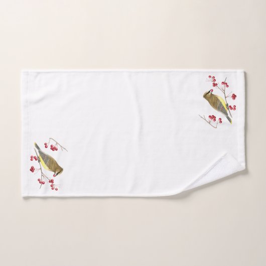 Cedar Waxing Bird Art Bad Handdoek (Handdoek)