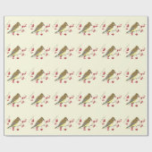 Cedar Waxing Bird Art Cadeaupapier (Vlak)