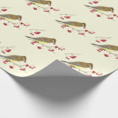Cedar Waxing Bird Art Cadeaupapier (Hoek)