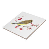 Cedar Waxing Bird Art Tile Tegeltje (Zijkant)