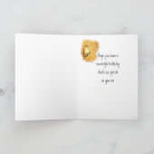 Cedar Waxing Bird Custom Name Birthday Kaart (Binnen)