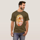 Cedar Waxing Bird Natuur Art T-shirt (Voorkant volledig)