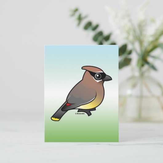 Cedar Waxing Briefkaart (Staand voorkant)