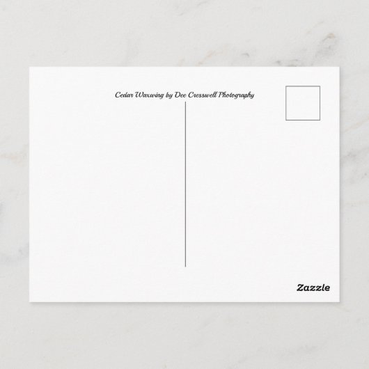 Cedar Waxing Briefkaart (Achterkant)