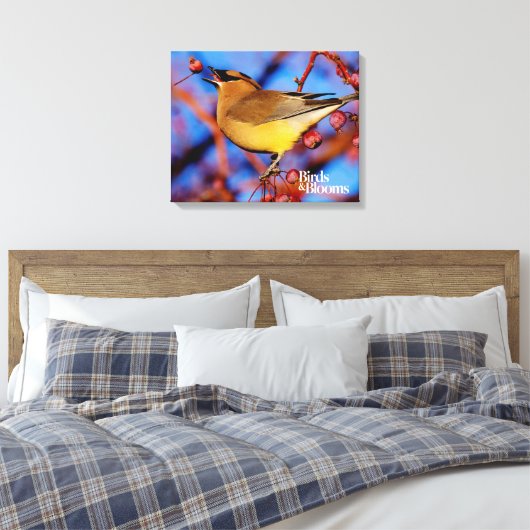 Cedar Waxing Canvas Afdruk (Insitu (Slaapkamer))