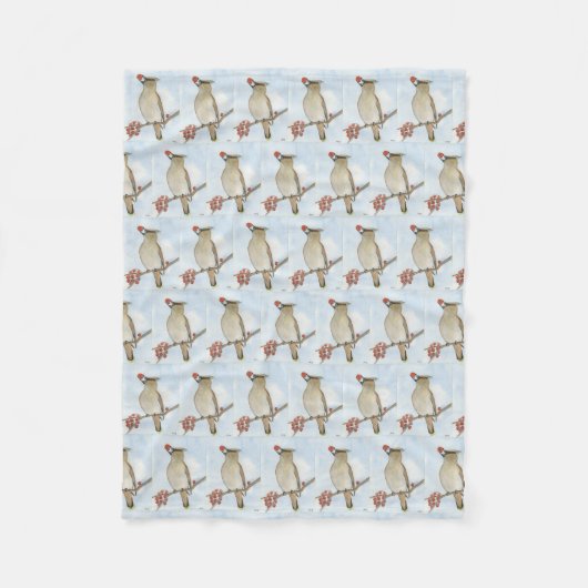 Cedar Waxing Fleece Deken (Voorkant)