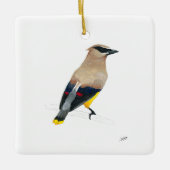 Cedar Waxing Keramisch Ornament (Voorkant)