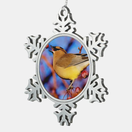 Cedar Waxing Tin Sneeuwvlok Ornament (Rechts)