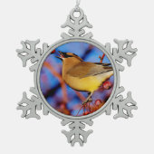Cedar Waxing Tin Sneeuwvlok Ornament (Voorkant)
