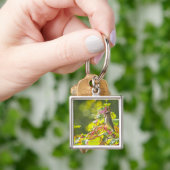 Cedar Waxwing and Poke Berries on a Tree Sleutelhanger (Hand)