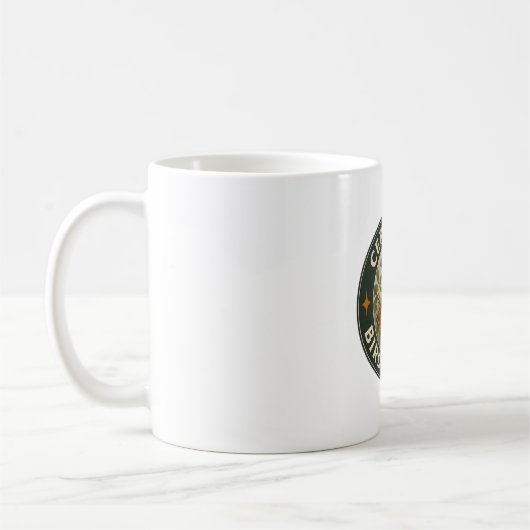 Cedar Waxwing Badge Koffiemok (Links)
