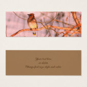 Cedar Waxwing Bird Natuur Mini Bladwijzer Mini Visitekaartjes (Voorkant /achterkant)