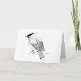 Cedar Waxwing Blank Wenskaart Kaart