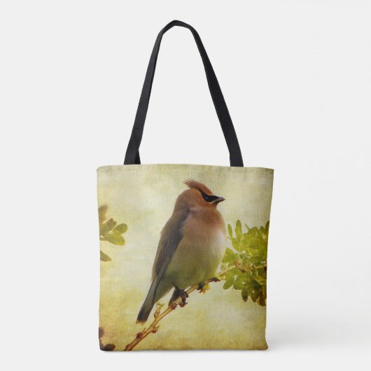Cedar Waxwing Canvas tas (Achterkant)